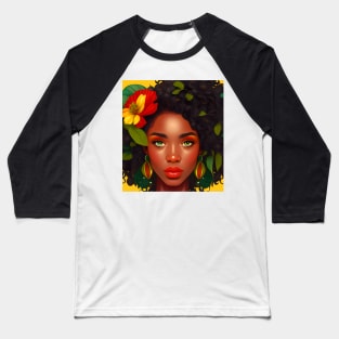 Black Queen History Month Afro American Pride T-Shirt Baseball T-Shirt